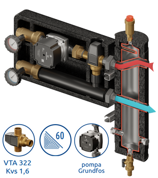 Zestaw mieszający Pluton PRO 370 DN25/25