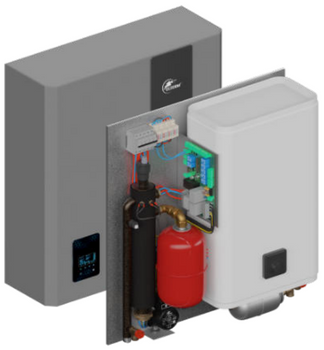 Kocioł Podporucznik 12kW c.o. + zasobnik 40l. c.w.u. Automatyka zaawansowana LCD