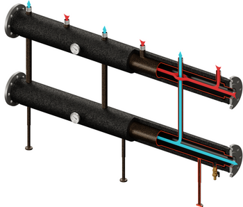 Kompaktowy rozdzielacz KRE PRO 3K+ DN80/50
