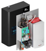 Kocioł Porucznik 12kW c.o. 18-21-24kW c.w.u. Automatyka zaawansowana LCD