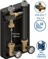 Grupa pompowa PRO 300 DN25 - ESBE VTA 322 Kvs 1.6