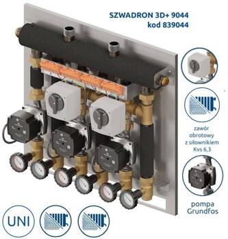 Szwadron 9044 - SKE 2DC+ 35kW, UNI, zawór + siłownik Kvs 6.3